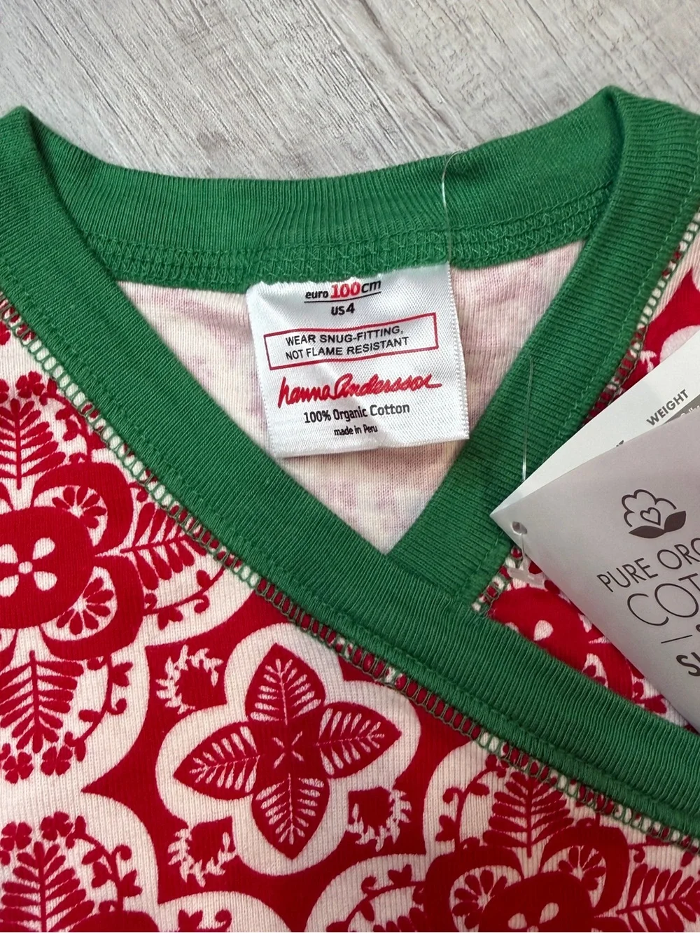 Hanna Andersson Organic Cotton Nordic Snowflake Pajama Set NEW SZ 100